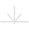 Ekena Millwork Kennewick Architectural Grade PVC Gable Bracket, 96"W x 56"H x 2"D x 4"F, 14/12 Pitch GBP096X56X0204KEN00 - alternate 5